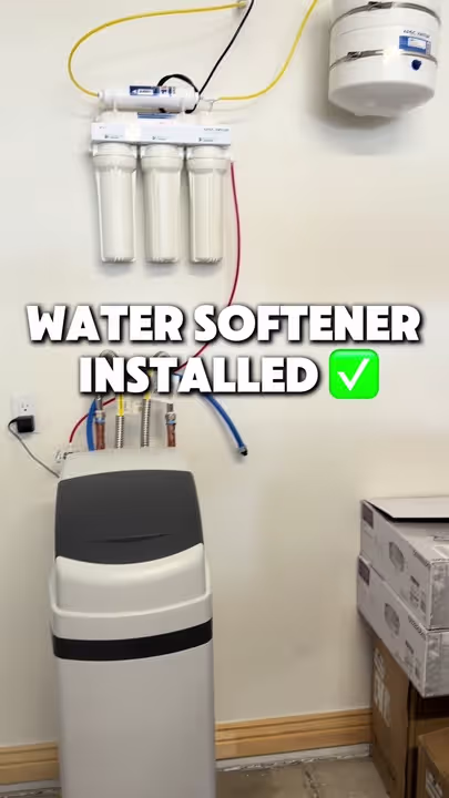 Complete water-softener and filtration system installed by AAV Plumbing